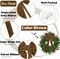 Brown Velvet Bows 6.5" x 15" Christmas Bows for Gift Wrapping Velvet Bows for Christmas Tree, Holiday Crafts, Wreath, Garland, Staircase, Home Outdoor Fall Christmas Decorations, 2 PCs